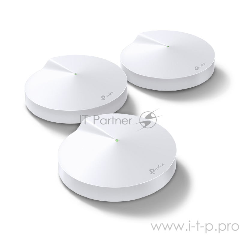 Маршрутизатор TP-Link TP-Link DECO M5(3-PACK) AC1300 Домашняя Wi-Fi система, чипсет Qualcomm, два диапазона (Dual-Band), поддержка стандартов 802.11ac/a/b/g/n, 717 МГц четырёхъядерный процессор, Bluetooth 4.2, 2 гигабитных порта Ethernet, 1 порт USB