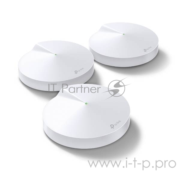 Маршрутизатор TP-Link TP-Link DECO M5(3-PACK) AC1300 Домашняя Wi-Fi система, чипсет Qualcomm, два диапазона (Dual-Band), поддержка стандартов 802.11ac/a/b/g/n, 717 МГц четырёхъядерный процессор, Bluetooth 4.2, 2 гигабитных порта Ethernet, 1 порт USB