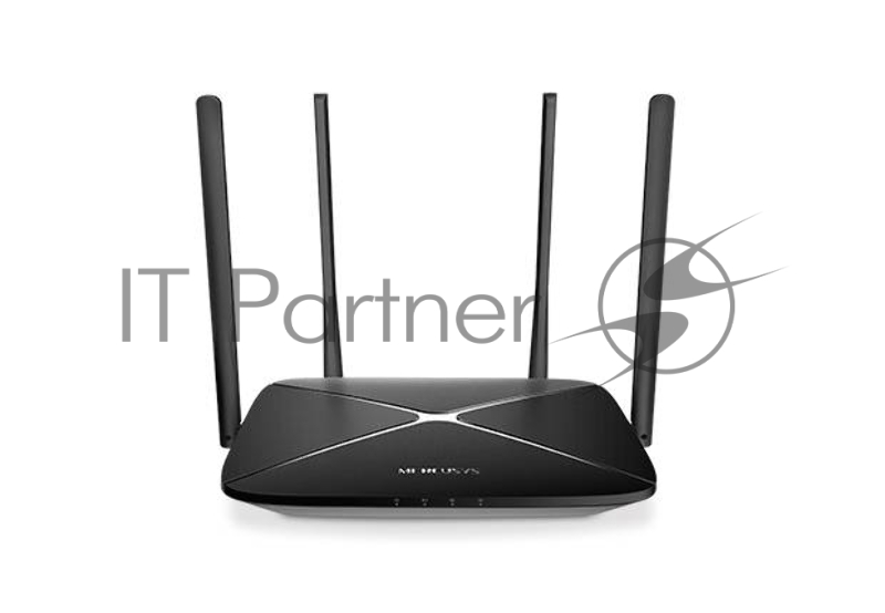 Mercusys AC12G AC1200 Двухдиапазонный Wi-Fi роутер,до 867 Мбит/с на 5 ГГц + до 300 Мбит/с на 2,4 ГГц, 802.11ac/a/b/g/n