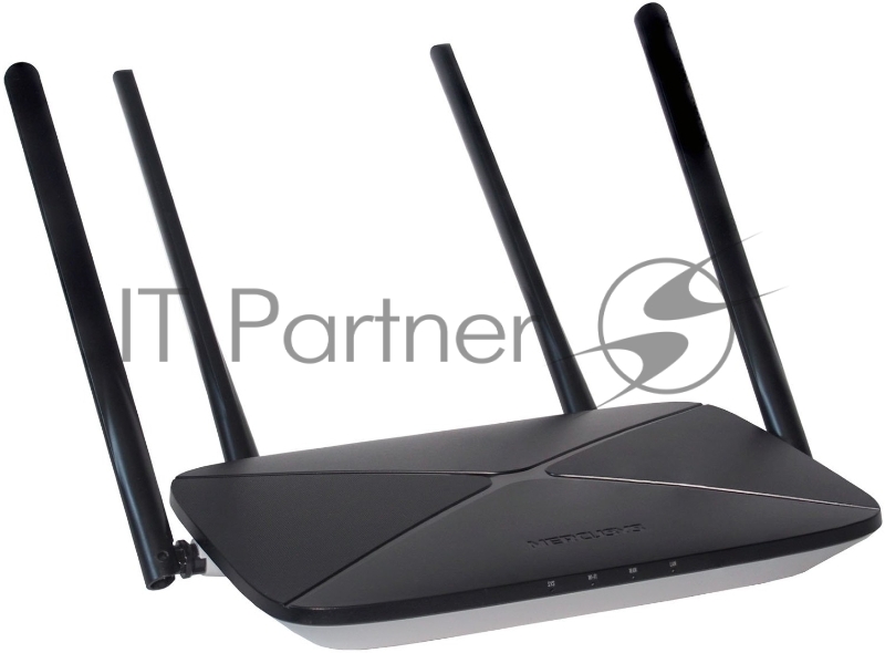 Mercusys AC12G AC1200 Двухдиапазонный Wi-Fi роутер,до 867 Мбит/с на 5 ГГц + до 300 Мбит/с на 2,4 ГГц, 802.11ac/a/b/g/n