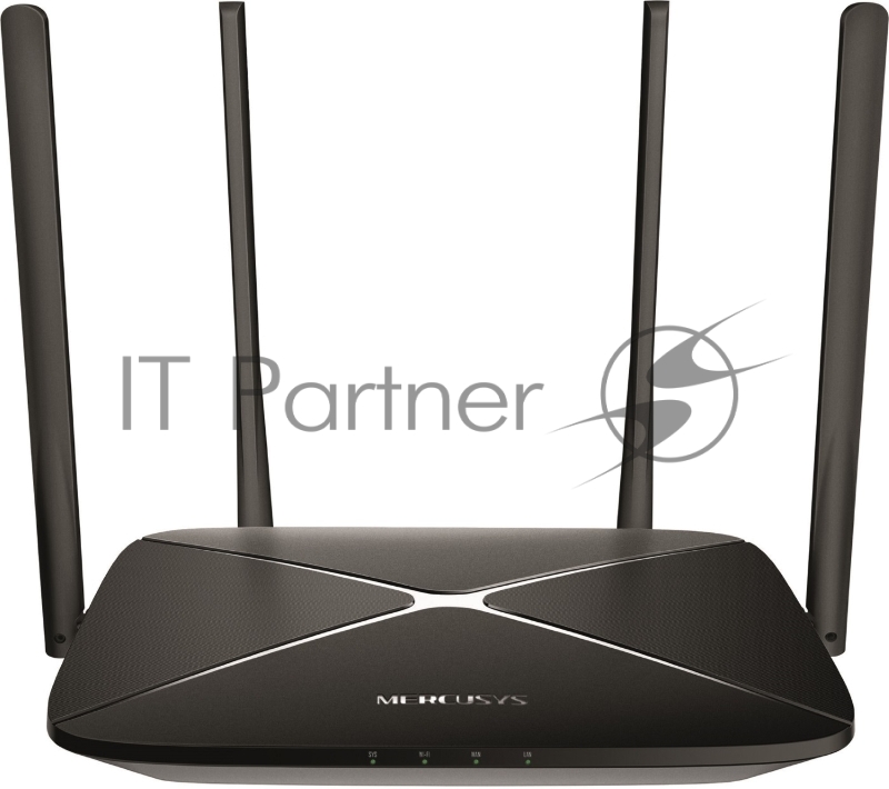 Mercusys AC12G AC1200 Двухдиапазонный Wi-Fi роутер,до 867 Мбит/с на 5 ГГц + до 300 Мбит/с на 2,4 ГГц, 802.11ac/a/b/g/n