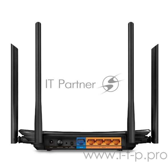 Роутер беспроводной TP-Link Archer A6 AC1350 10/100/1000BASE-TX черный