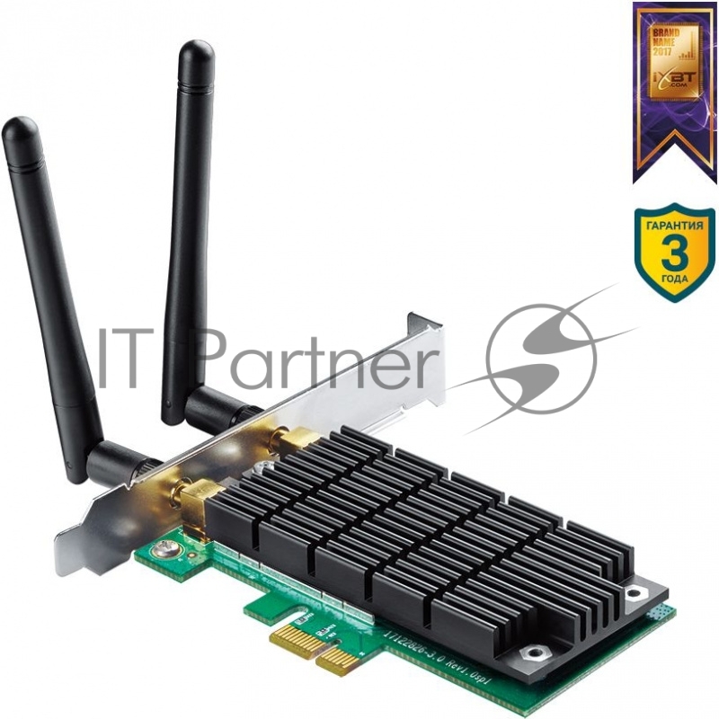 Адаптер TP-LINK ARCHER T4E AC1200 Двухдиапазонный Wi-Fi адаптер PCI Express