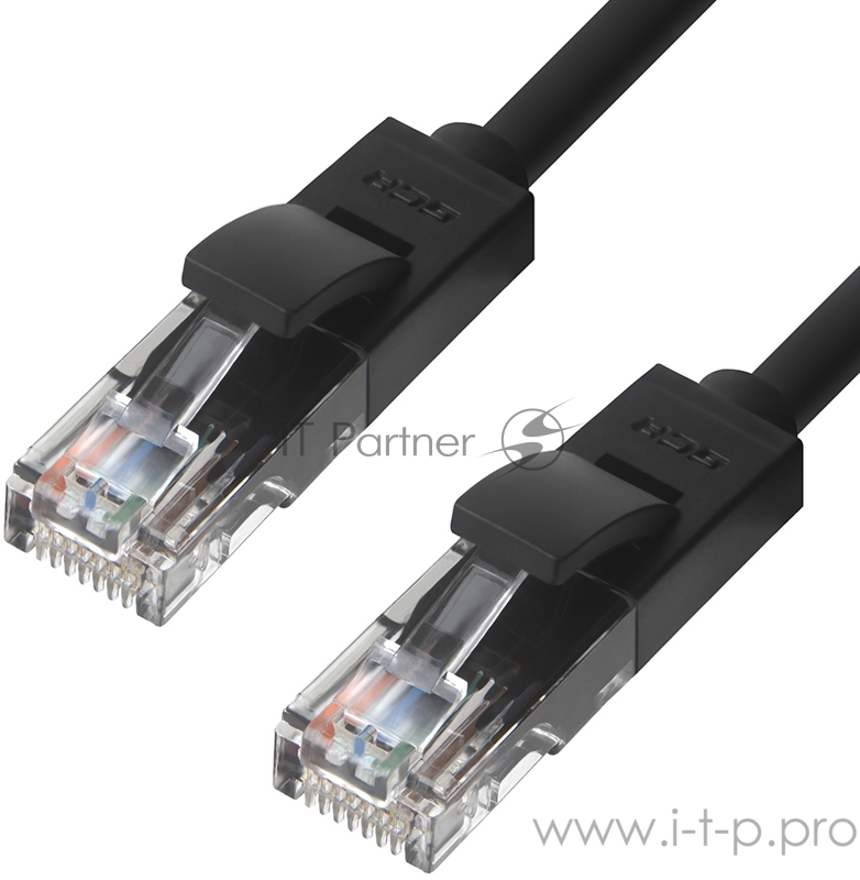 Патч-корд Greenconnect Патч-корд UTP прямой 10m AWG24 кат.5е, RJ45, медь, литой (Черный), пластик пакет (GCR-LNC06-10.0m)