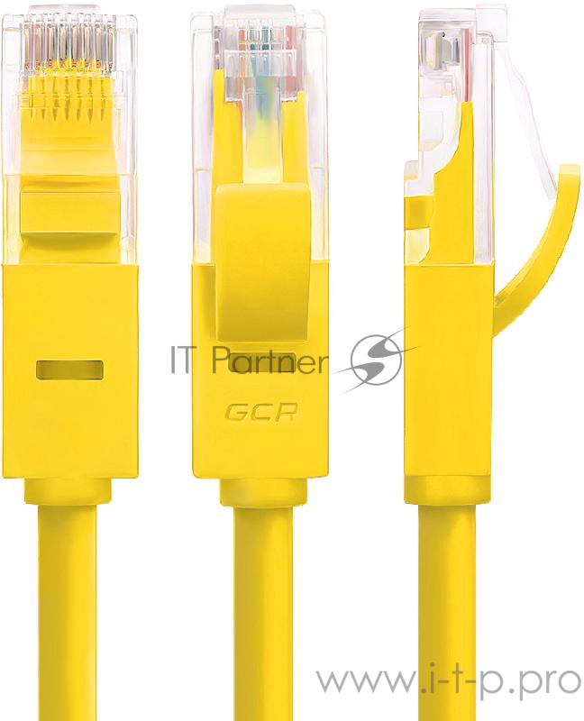 Патч-корд Greenconnect Патч-корд UTP прямой 15 m AWG24 кат.5е, RJ45, медь, литой (Желтый), пластик пакет (GCR-LNC02-15.0m)