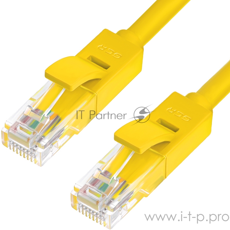 Патч-корд Greenconnect Патч-корд UTP прямой 20m AWG24 кат.5е, RJ45, медь, литой (Желтый), пластик пакет (GCR-LNC02-20.0m)