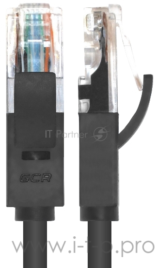 Патч-корд Greenconnect Патч-корд UTP прямой 20m AWG24 кат.5е, RJ45, медь, литой (Черный), пластик пакет (GCR-LNC06-20.0m)