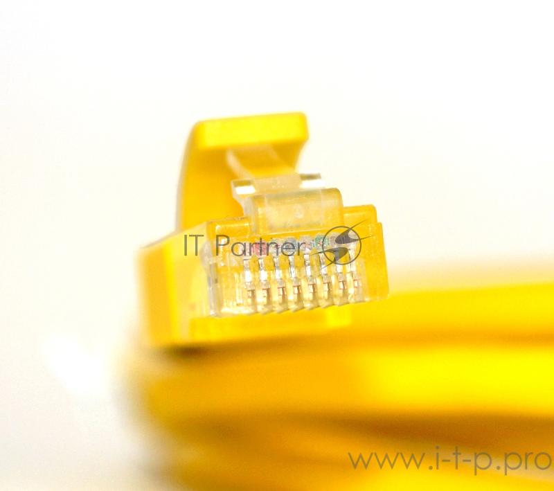 Патч-корд Greenconnect Патч-корд UTP прямой 2 m AWG24 кат.5е, RJ45, медь, литой (Желтый), пластик пакет (GCR-LNC02-2.0m)