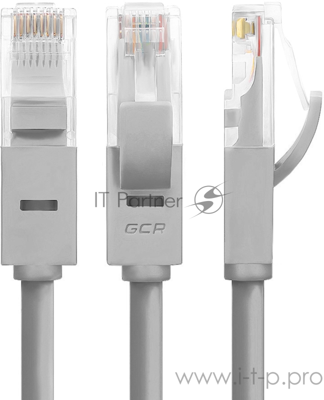 Патч-корд Greenconnect Патч-корд UTP прямой 4.0 m AWG24 кат.5е, RJ45, медь, литой (Серый), пластик пакет (GCR-LNC03-4.0 m)