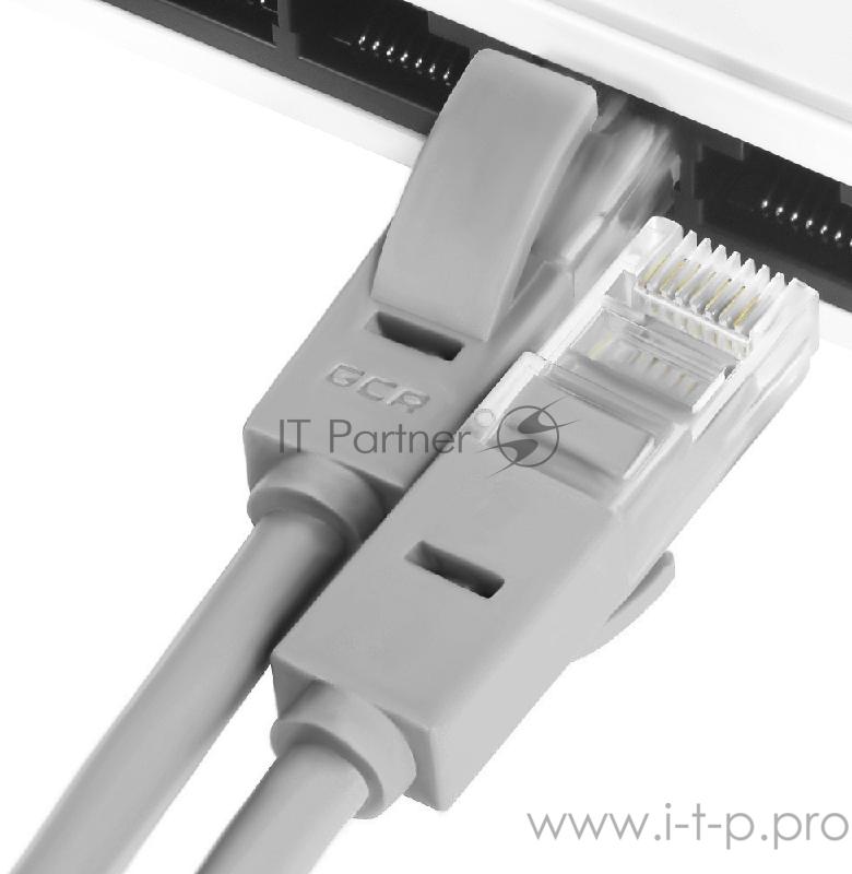 Патч-корд Greenconnect Патч-корд UTP прямой ethernet 0.3m кат.5е, RJ45, литой (Серый) (GCR-LNC03-0.3m)