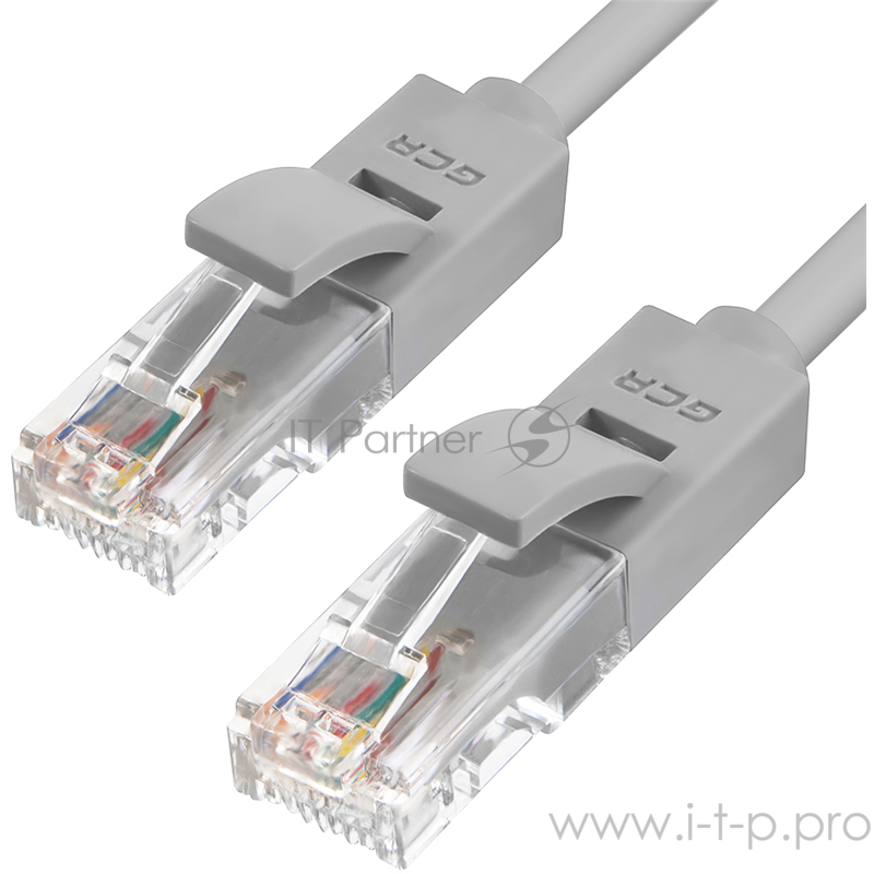 Патч-корд Greenconnect Патч-корд UTP прямой ethernet 15.0m кат.5е, RJ45, литой (Серый) (GCR-LNC03-15.0m)
