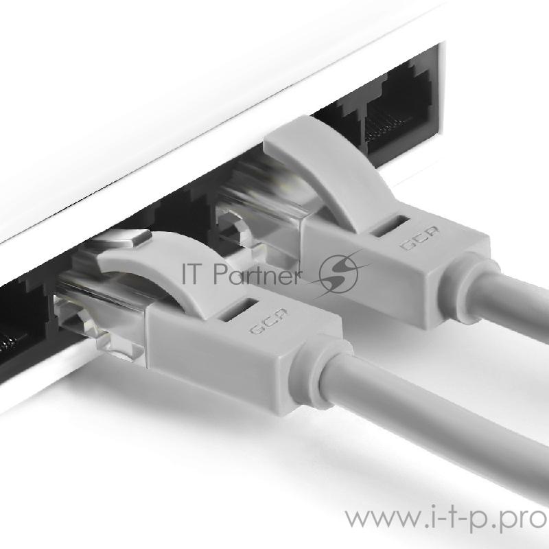 Greenconnect Патч-корд прямой 40.0m, UTP кат.5e, серый, позолоченные контакты, 24 AWG, литой, GCR-LNC03-40.0m, ethernet high speed 1 Гбит/с, RJ45, T568B Greenconnect Патч-корд прямой 40.0m, UTP кат.5e, серый, позолоченные контакты, 24 AWG, литой, GCR