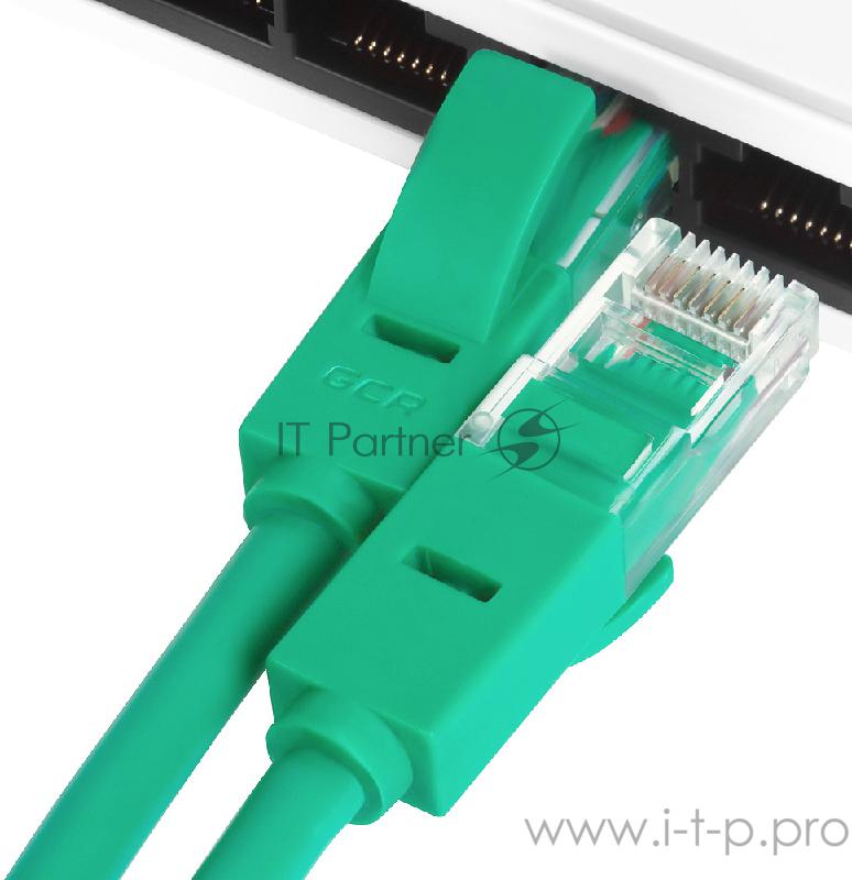 Greenconnect Патч-корд прямой 0.1m, UTP кат.5e, зеленый, позолоченные контакты, 24 AWG, литой, GCR-LNC05-0.1m, ethernet high speed 1 Гбит/с, RJ45, T568B Greenconnect Патч-корд прямой 0.1m, UTP кат.5e, зеленый, позолоченные контакты, 24 AWG, литой, GC