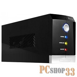 ИБП SVC, V-1500-F, Smart, USB, Диапазон работы AVR: 165-275В, Бат.: 12В/9 Ач*2шт.Чёрный