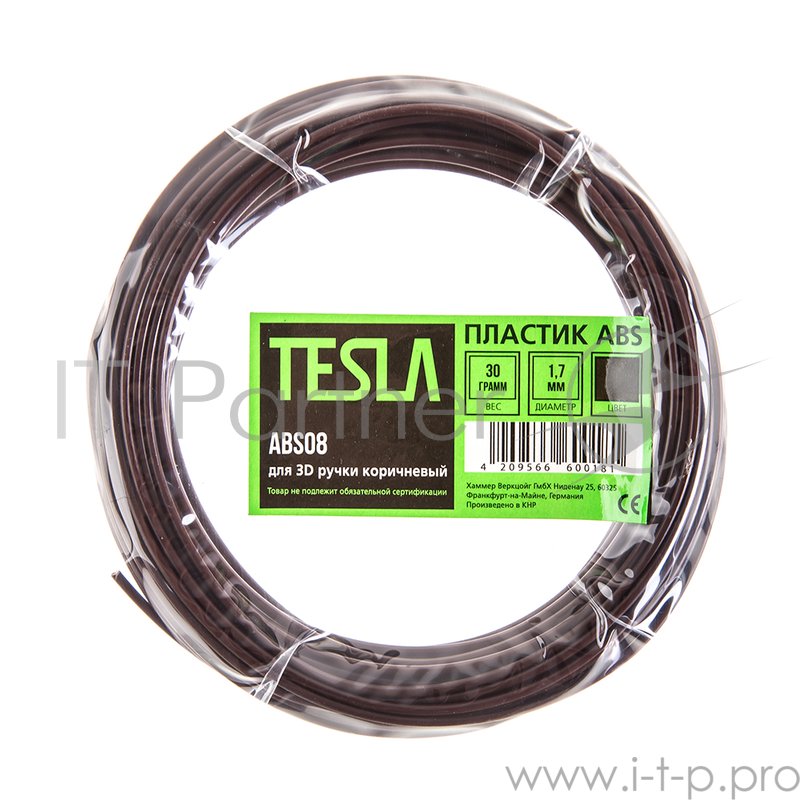 Пластик ABS TESLA ABS08 для 3D ручки коричневый 10м