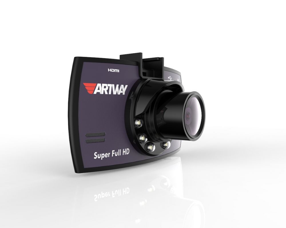 Видеорегистратор Artway 700 черный 3Mpix 1296x2304 1296p 170гр. Ambarella A7LA50