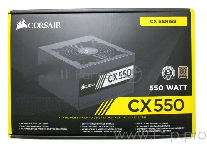 Блок питания Corsair CX 550W RTL CP-9020121-EU {550W, ATX, 120mm, 5xSATA, 2xPCI-E, APFC}