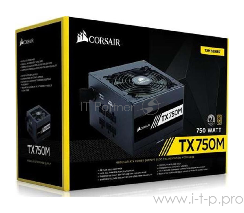 Блок питания Corsair TX750M CP-9020131-EU 750W, 80 Plus® Gold, RTL