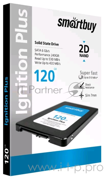 накопитель Smartbuy SSD 120Gb Ignition Plus SB120GB-IGNP-25SAT3 {SATA3.0, 7mm}