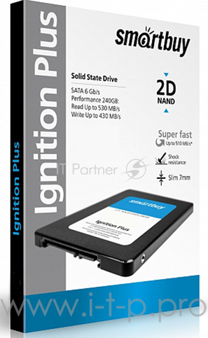 накопитель Smartbuy SSD 120Gb Ignition Plus SB120GB-IGNP-25SAT3 {SATA3.0, 7mm}