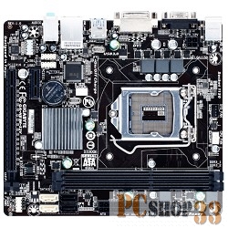 Материнская плата Gigabyte GA-H81M-S2V RTL {LGA1150, H81, DDR3, PCI-E, SATAII, SATAIII, GBL, 8ch Audio, DVI, D-Sub, mATX}