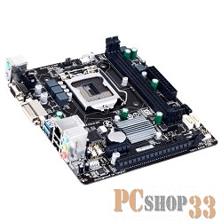 Материнская плата Gigabyte GA-H81M-S2V RTL {LGA1150, H81, DDR3, PCI-E, SATAII, SATAIII, GBL, 8ch Audio, DVI, D-Sub, mATX}