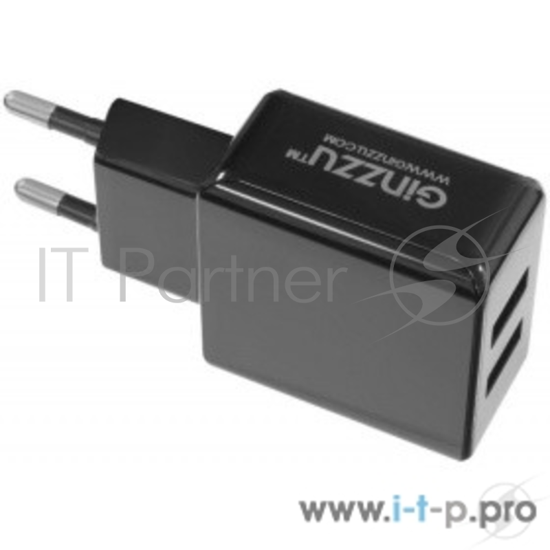 Аксессуар GINZZU GA-3311UB, СЗУ 5В/3.1A, 2USB порта, черный