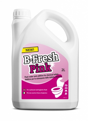 Чистящее средство для биотуалета B-FRESH RINSE (в верхний бак, розовая, объём 2л)