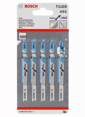 Пилки для лобзика Bosch 2608631014 5 шт. T 118 В, HSS
