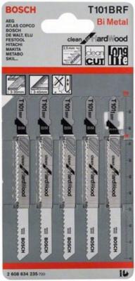 Пилки для лобзика Bosch 2608634235 5 шт. T 101 BRF, BIM