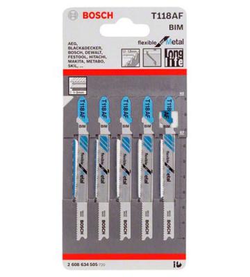 Пилки для лобзика Bosch 2608634505 5 шт. T 118 AF, BIM