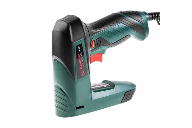 Степлер электрический Hammer Flex HPE20 скобы тип 53: 11.4мм 8-14мм гвозди тип 300: 14мм