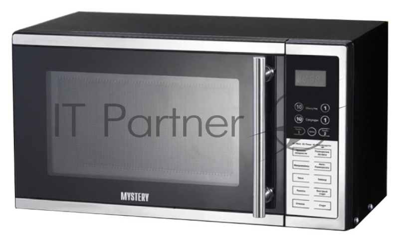 Микроволновая печь Микроволновая печь Mystery MMW-2008G 800Вт, 20 л, гриль, 8 режимов, черный/серебристый