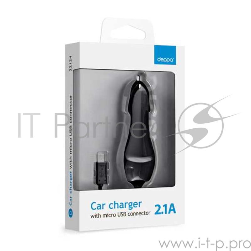 Зарядное устройство для авто DEPPA 22124 черный