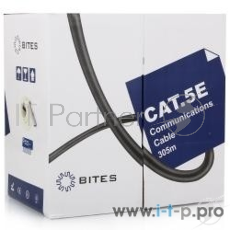 Кабель 5bites UT5725-305A Кабель UTP / STRANDED / 5E / 24AWG / CCA / PVC / 305M