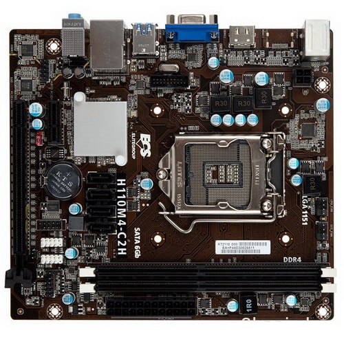 Материнская плата EliteGroup H110M4-C2H, Socket 1151, Intel®H110, 2xDDR4-2133, D-SUB+HDMI, 1xPCI-Ex16, 1xPCI-Ex1, 4xSATA3, 6 Ch Audio