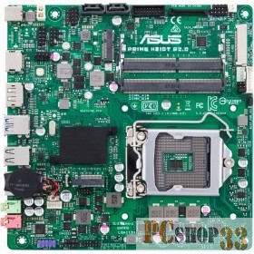 ASUS PRIME H310T R2.0, LGA1151, H310, 2(SO-DIMM)*DDR4, HDMI + DP, SATA3, Audio, Gb LAN, USB 3.1*4, USB 2.0*7, COM*1 header (w/o cable), mITX ; 90MB10