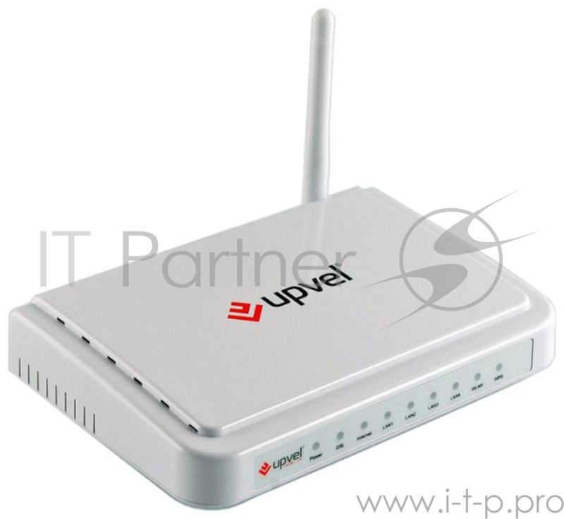 Сетевое оборудование UPVEL UR-314AN Универсальный ADSL2+/Ethernet Wi-Fi роутер стандарта 802.11n 150 Мбит/с с поддержкой IP-TV, TR-069, Ipv6 и антенной 5 дБи (сплиттер в комплекте)