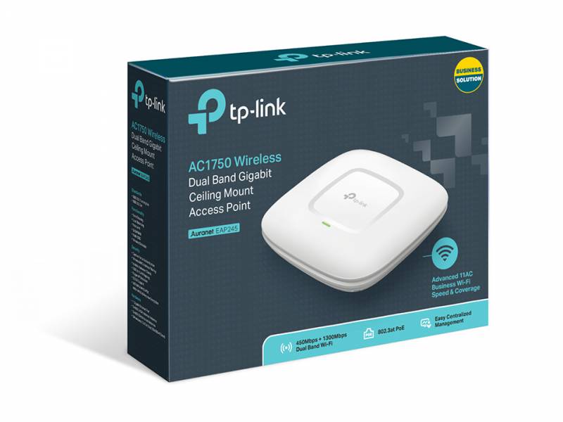 Сетевое оборудование TP-Link EAP245 AC1750/AC1200 Гигабитная двухдиапазонная потолочная точка доступа Wi-Fi SMB