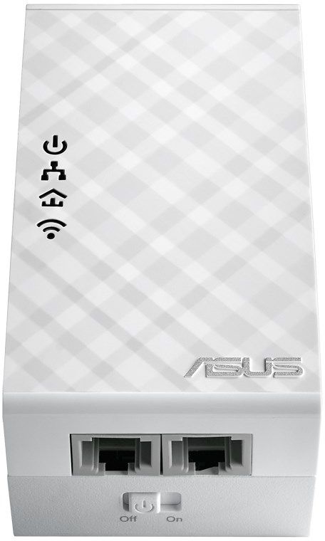 Сетевое оборудование ASUS PL-N12 (KIT) powerline extender, Wi-Fi N300, AV500, 2 ports, no configuration, compatible with other brands' adapters