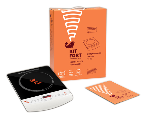 Плита Электрическая Kitfort КТ-101 белый/черный (настольная)