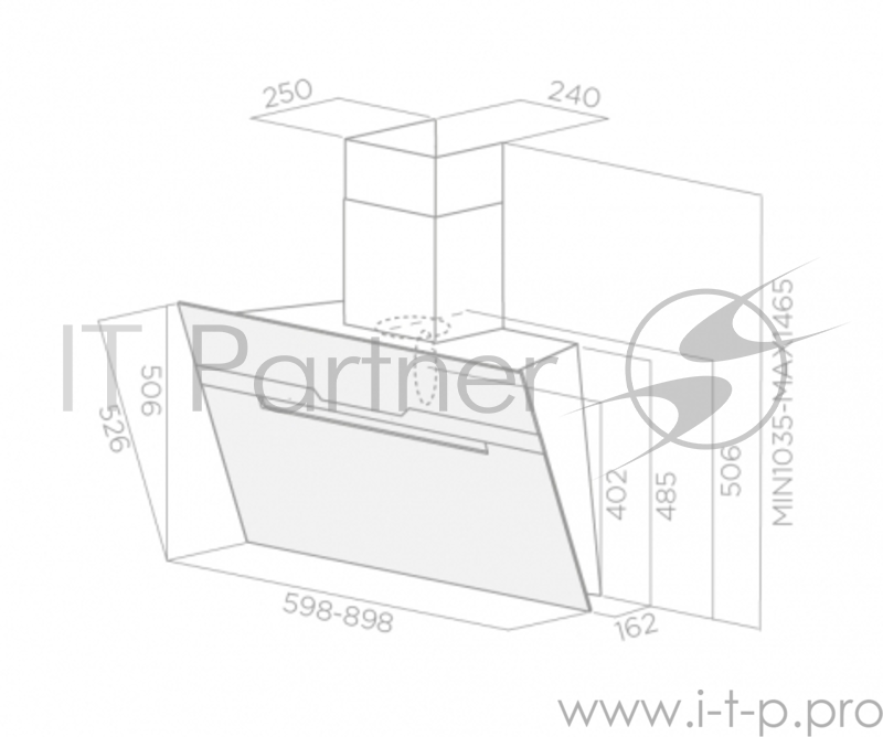 Вытяжка ELICA MAJESTIC WH/A/60 белое стекло