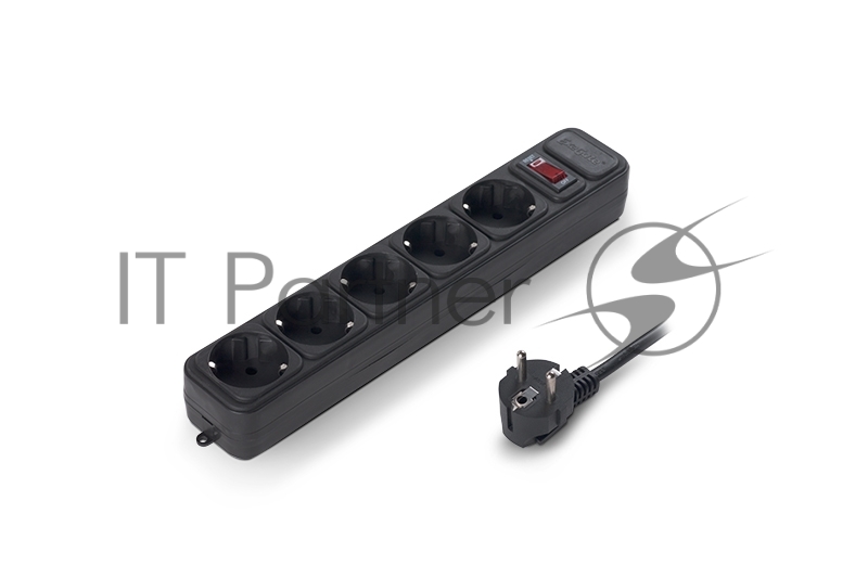 Сетевой фильтр Exegate EX221188RUS Сетевой фильтр Exegate SP-5-5B (5 розеток, 5м, евровилка, черный)