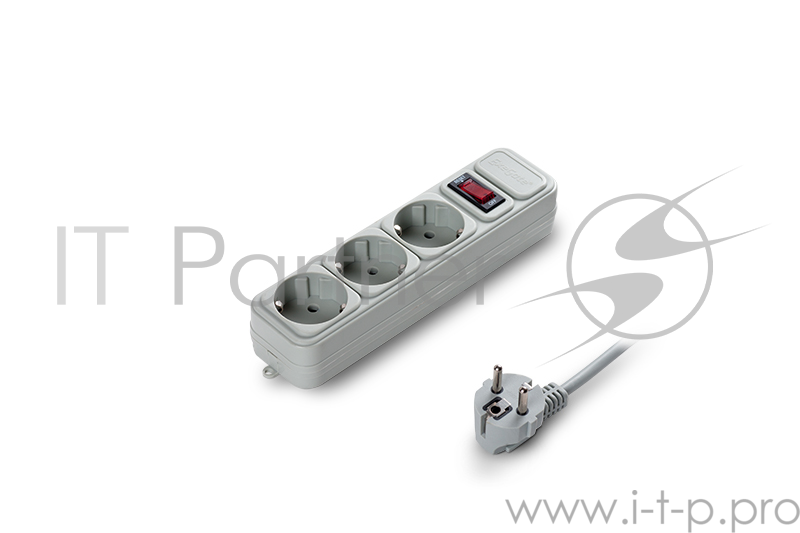 Сетевой фильтр Exegate EX221183RUS Сетевой фильтр Exegate SP-3-5G (3 розетки, 5м, евровилка, серый)