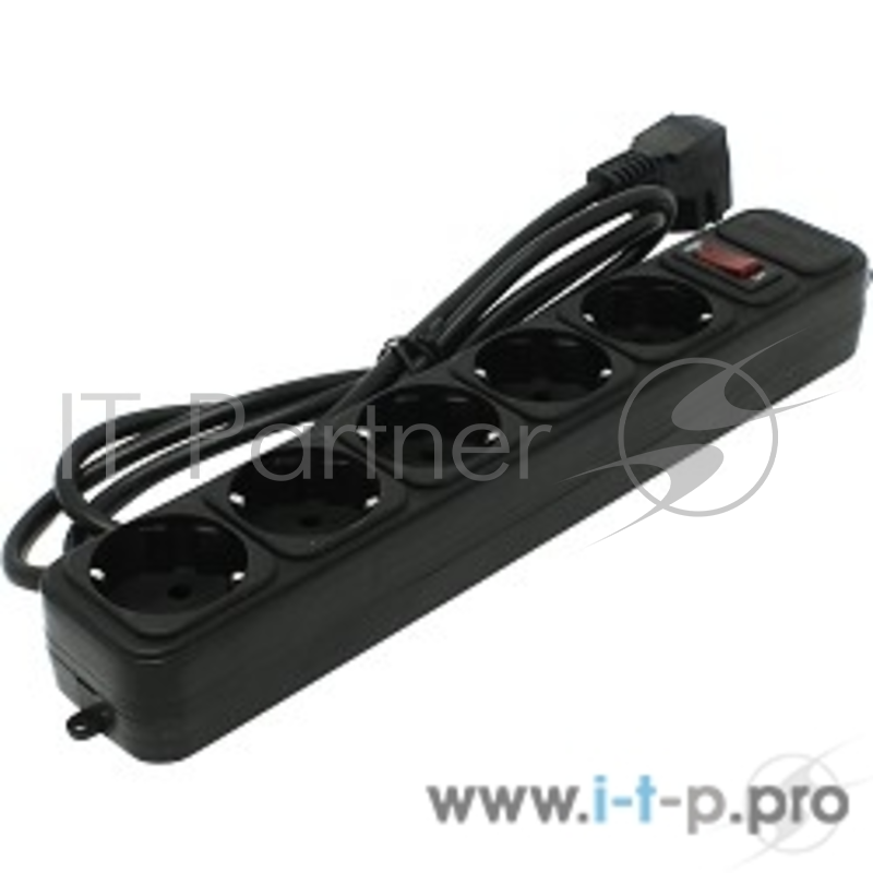 Сетевой фильтр Exegate EX221175RUS Сетевой фильтр Exegate SP-5-1.8B (5 розеток, 1.8м, евровилка, черный)