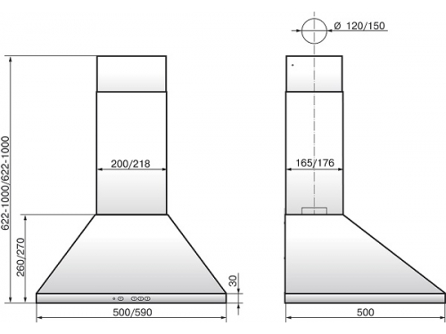 Вытяжка каминная Эликор Вента 60Н-650-К3Д молоко