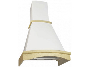 Вытяжка каминная Эликор Ротонда 50П-650-П3Л бежевый/дуб белый патина