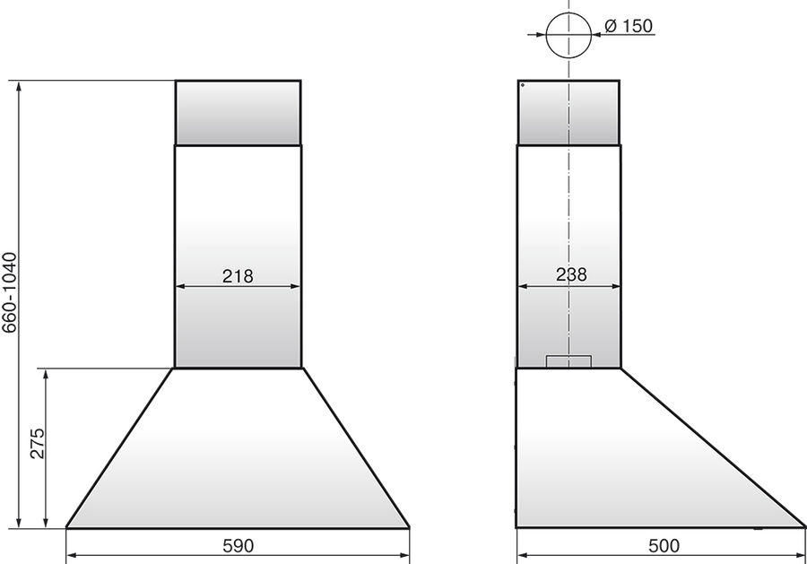 Вытяжка каминная Эликор WHITE STORM 60П-650-ПЗЛ белый