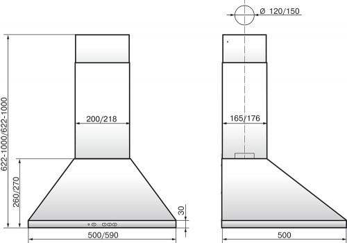 Вытяжка купольная Эликор Вента 60П-650-К3Д крем