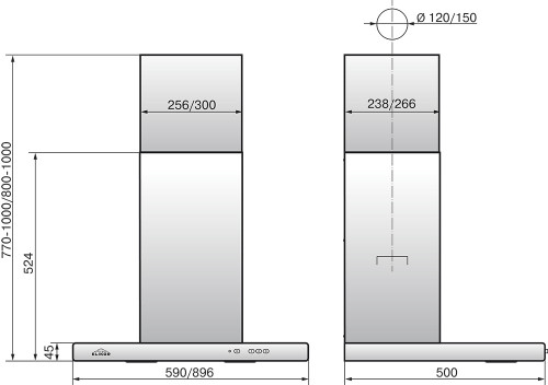 Вытяжка Эликор Квадра 60Н-430-К3Д нерж.